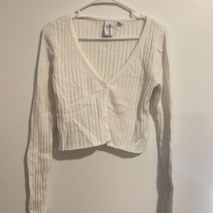 Collusion cropped cardigan in white (Brand new, never worn)